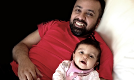 Anis Sardar with his daughter