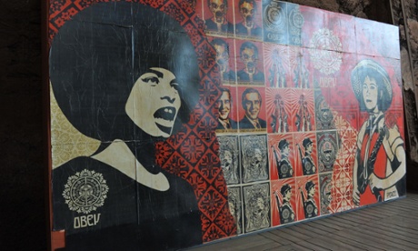 Mural by Shepard Fairey Urban Art Biennale 2015, Volklingen, Germany.