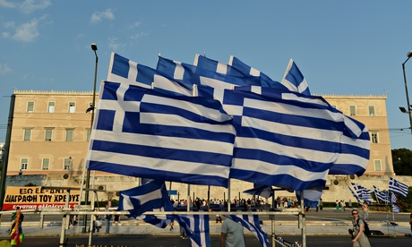 An anti-austerity demonstration in Athens, Greece