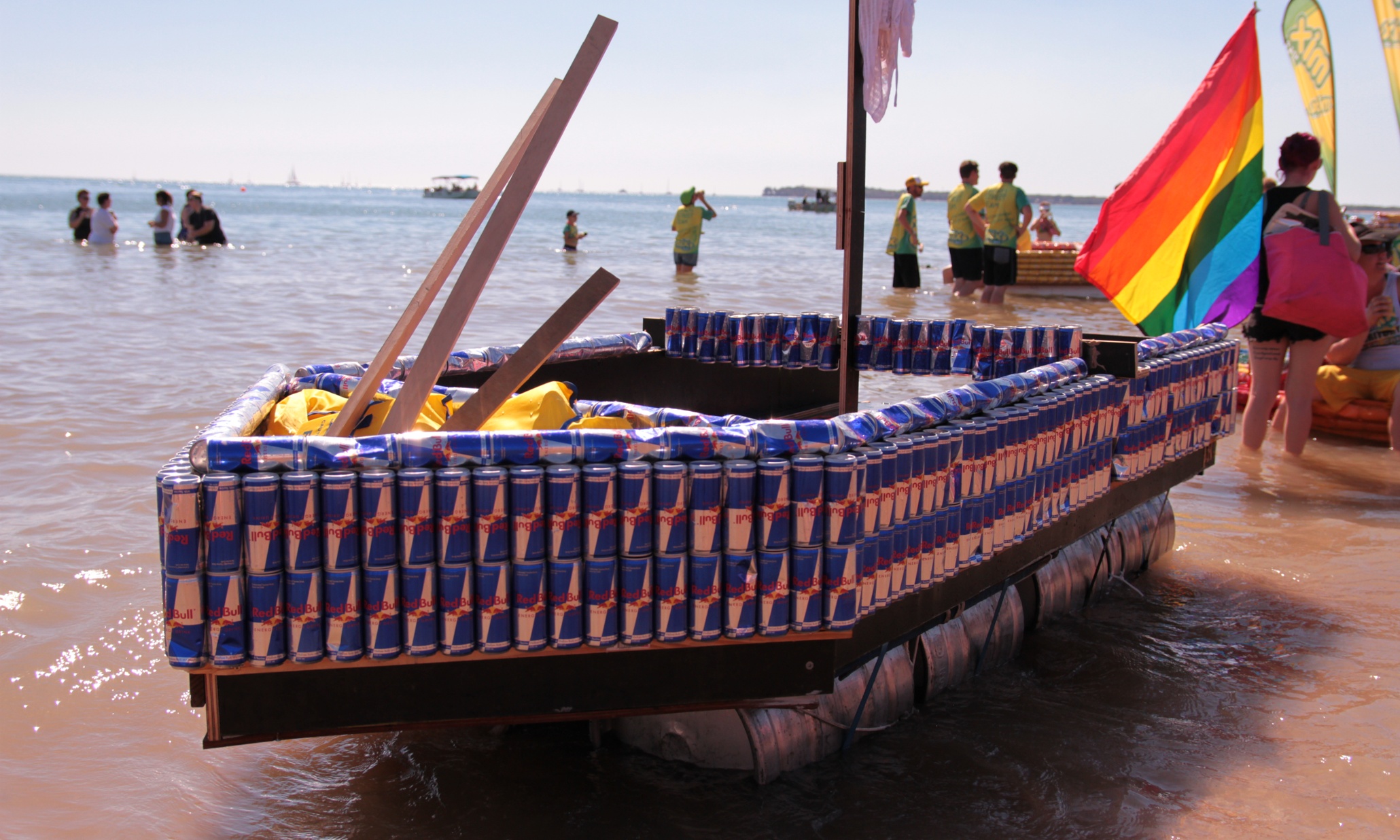 Beer Can Regatta Darwin swaggers and swelters with croc repellant on