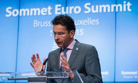Jeroen Dijsselbloem giving a final press conference.