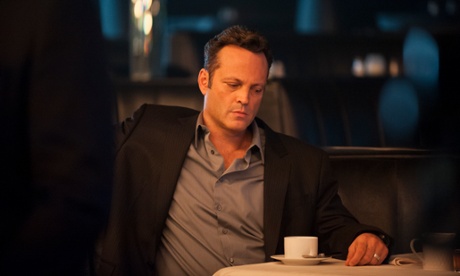 One more cup of coffee and I might work out what's going on… Vince Vaughan as Frank Semyon.