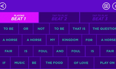 RE: Shakespeare app for Android.