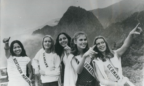 Some of the 1980 Miss Universe contestants in Seoul, South Korea.