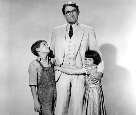 Gregory Peck as Atticus Finch, Mary Badham as Jean Louise 'Scout' Finch and Phillip Alford as Jeremy 'Jem' Finch
