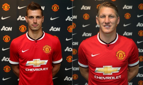 New Manchester United signings Morgan Schneiderlin and Bastian Schweinsteiger.