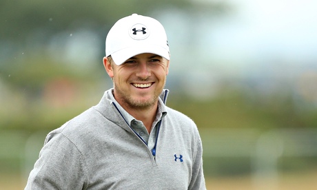 Jordan Spieth of the United States on the driving range at St Andrews