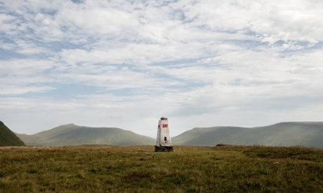 A trig point the soldiers would have marched through on their route through the Brecon Beacons.