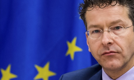 Dutch finance minister Jeroen Dijsselbloem who has just been re-elected as president of the eurogroup of finance ministers.