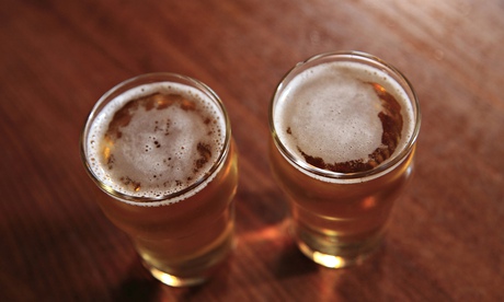 Two beers on a table