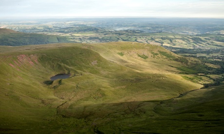 The terrain around Pen y Fan, the highest peak in southern Britain, where the soldiers died.