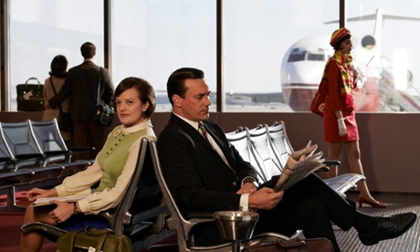 Elisabeth Moss as Peggy Olson and Jon Hamm as Don Draper in a scene from the seventh and final series of Mad Men.