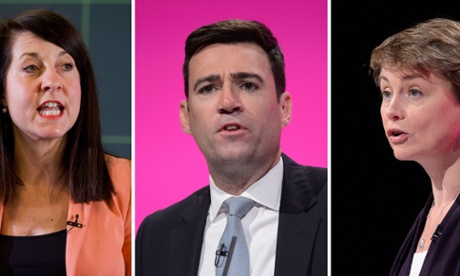 Liz Kendall, Andy Burnham and Yvette Cooper