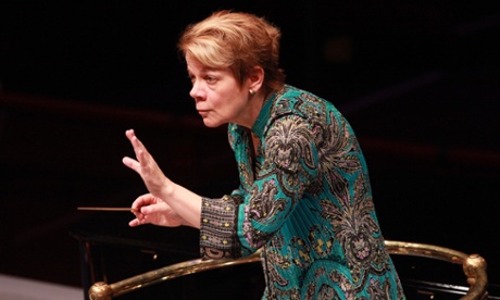 American conductor Marin Alsop leads the Sao Paulo Symphony Orchestra