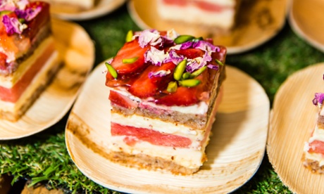 Black Star Strawberry Watermelon cake 