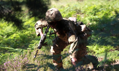 A female recruit at Sandhurst
