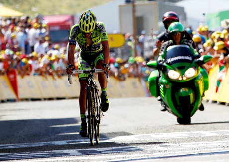 A tough day for Alberto Contador.