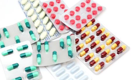 Antibiotics in blister packs