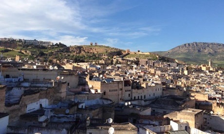 Worth the stairs … the view from the roof of Riad Belghazi