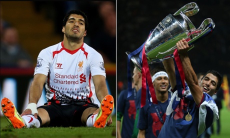 Luis Suárez inspired Liverpool to the brink of their first title in 24 years and was sorely missed after he left for Barcelona, where he won trophies including the European Cup last season.