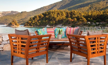 Island life: relax by the sea on a Greek island.