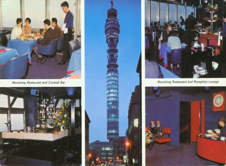 A 1960s souvenir postcard from the BT Tower.