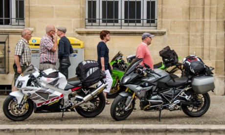 Stiff competition: the big BMW was more than a match for some of the other bikes on the ride through France.