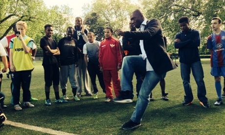 Clarence Seedorf, Uefa’s global ambassador for diversity and change, dishes out some tips on a visit to Street League.