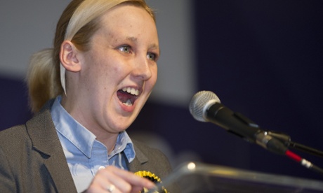 Mhairi Black giving a speech