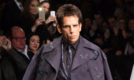 Ben Stiller on the catwalk at Valentino show