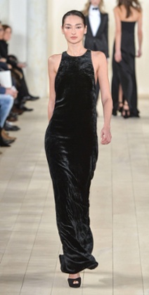 Model on catwalk at the Ralph Lauren show, autumn/winter 2015