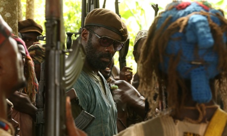 Idris Elba in the child-soldier drama Beasts Of No Nation, adapted by Fukunaga from Uzodinma Iweala's novel.