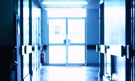 view of an empty hospital corridor