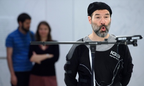Adam Buxton takes part in Ed Atkins' Performance Capture at Manchester international festival