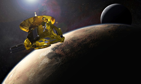 Artist's impression of New Horizons with Pluto and Charon
