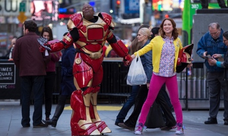 Tituss Burgess and Ellie Kemper in Unbreakable Kimmy Schmidt.