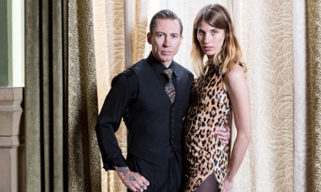 Justin O'Shea and Veronika Heilbrunner, photographed at the Soho Grande Hotel in New York. 