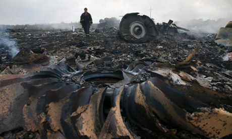 The crash site of MH17.