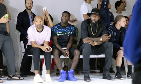 The front row at Tim Coppens’ show at New York fashion week: men’s