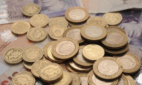 Pound coins and bank notes