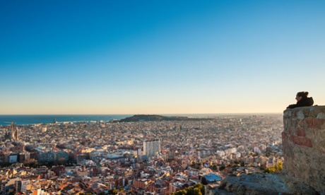 View of Barcelona from El Turó de la Rovira, a civil war gun emplacement on a hill near Park Güell.