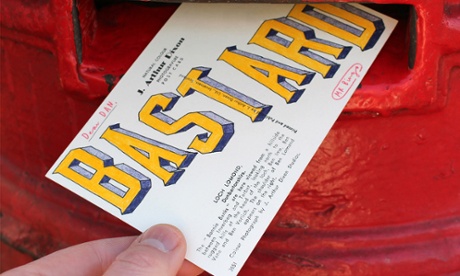 ‘I get a lot of hate mail from strangers’ … illustrator Mr Bingo’s abusive postcard art