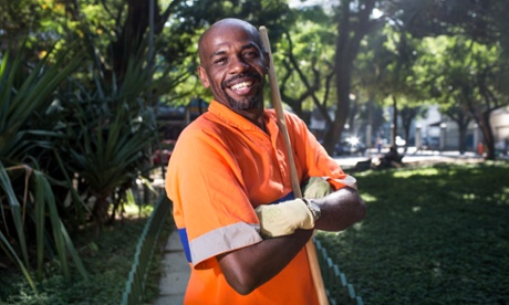 ‘Samba broom’ dance electrified the London Olympics closing ceremony ... Renato Sorriso. Photograph: Lianne Milton for the Guardian