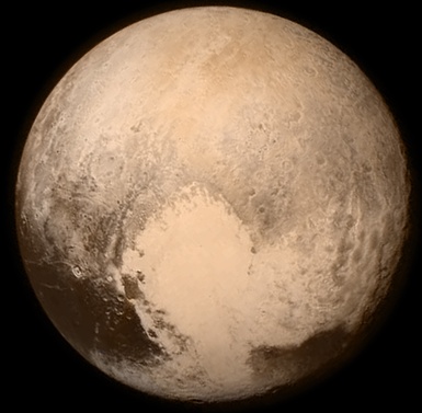 Pluto, photographed from the New Horizons spacecraft, revealed vast frozen plains in a heart-shaped area, next door to mountains of water ice.