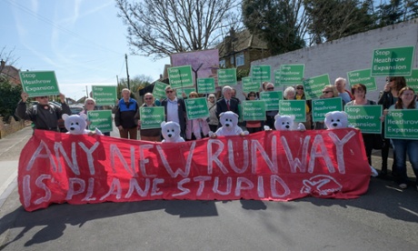 Protest against proposed Heathrow expansion in Harmondsworth