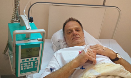 Joe Greensmith, ill in a Vietnam hospital bed