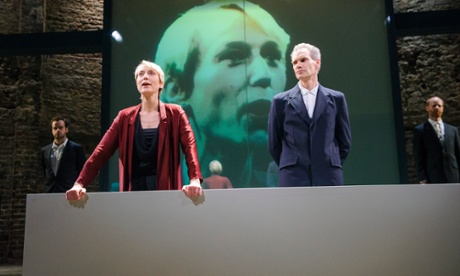 A better example … Lia Williams and Angus Wright in Oresteia by Aeschylus @ Almeida, directed by Robert Icke.