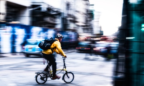 Cyclists shouldn't be on the road if the visibility is this blurry.