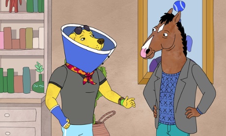 Accidental hero? Mr Peanutbutter and Bojack.