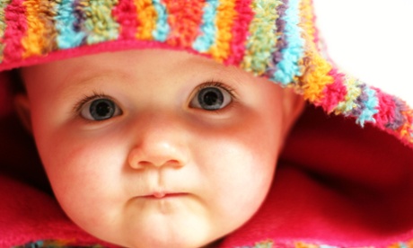 “the baby […] holds me with her blue eyes” 